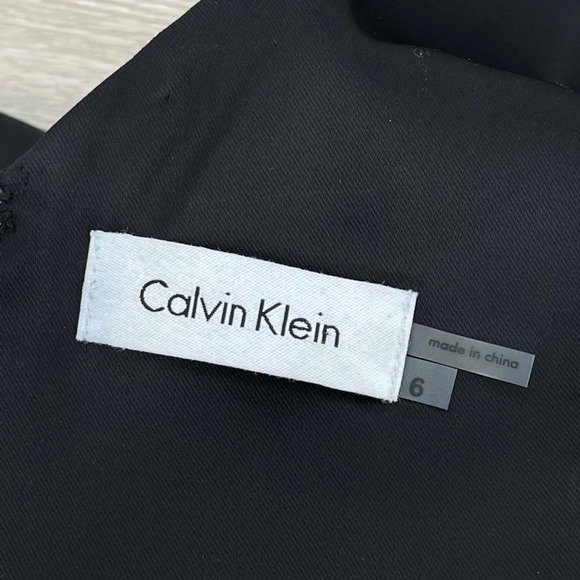 CALVIN KLEIN Black Cocktail Evening Dress Sleeveless Sheath - Size 6 - Picture 2 of 14